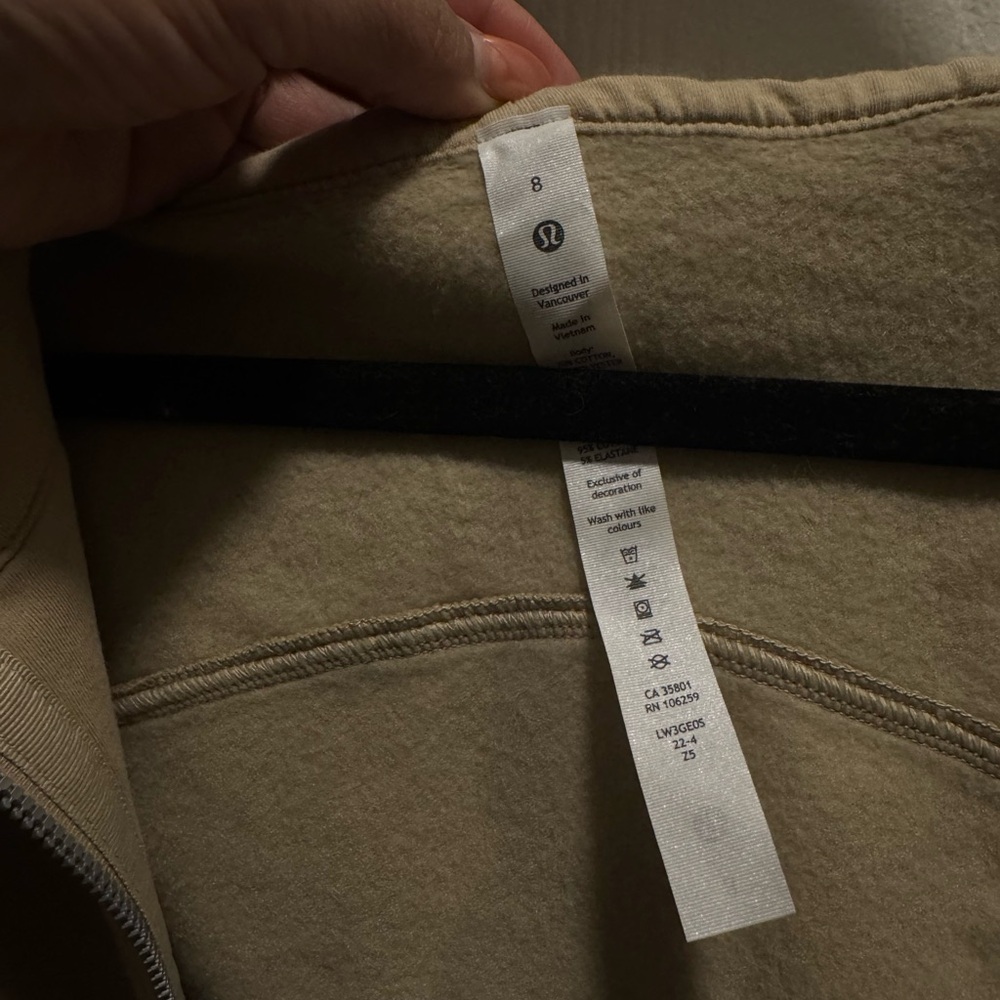 Lululemon Scuba Full Zip Cropped Hoodie Trench - Picture 3 of 4